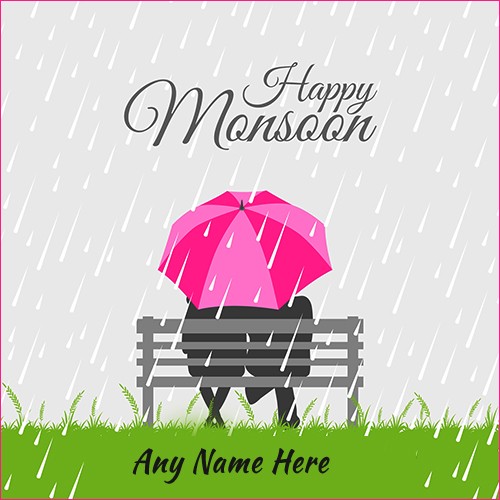 Happy Monsoon Couple Images With Name